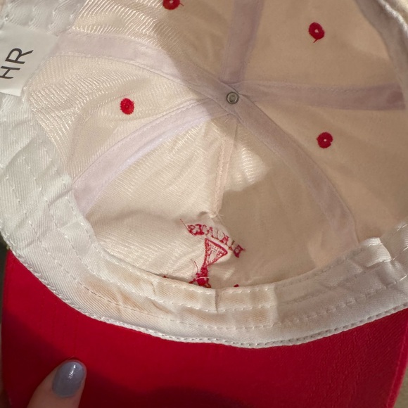 Stylish Red and Cream Cap - Picture 4 of 4